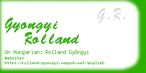 gyongyi rolland business card